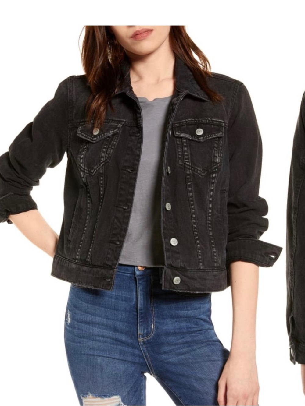 Nordstrom black denim jacket